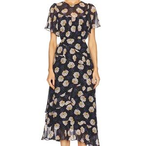 NWT ASTR The Label Floramae Dress in Midnight Floral Size M